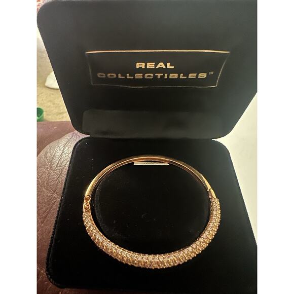 Collections Jewelry - real collectibles by adrienne Gorgeous Gold Tone Diamonite Bangle Bracelet